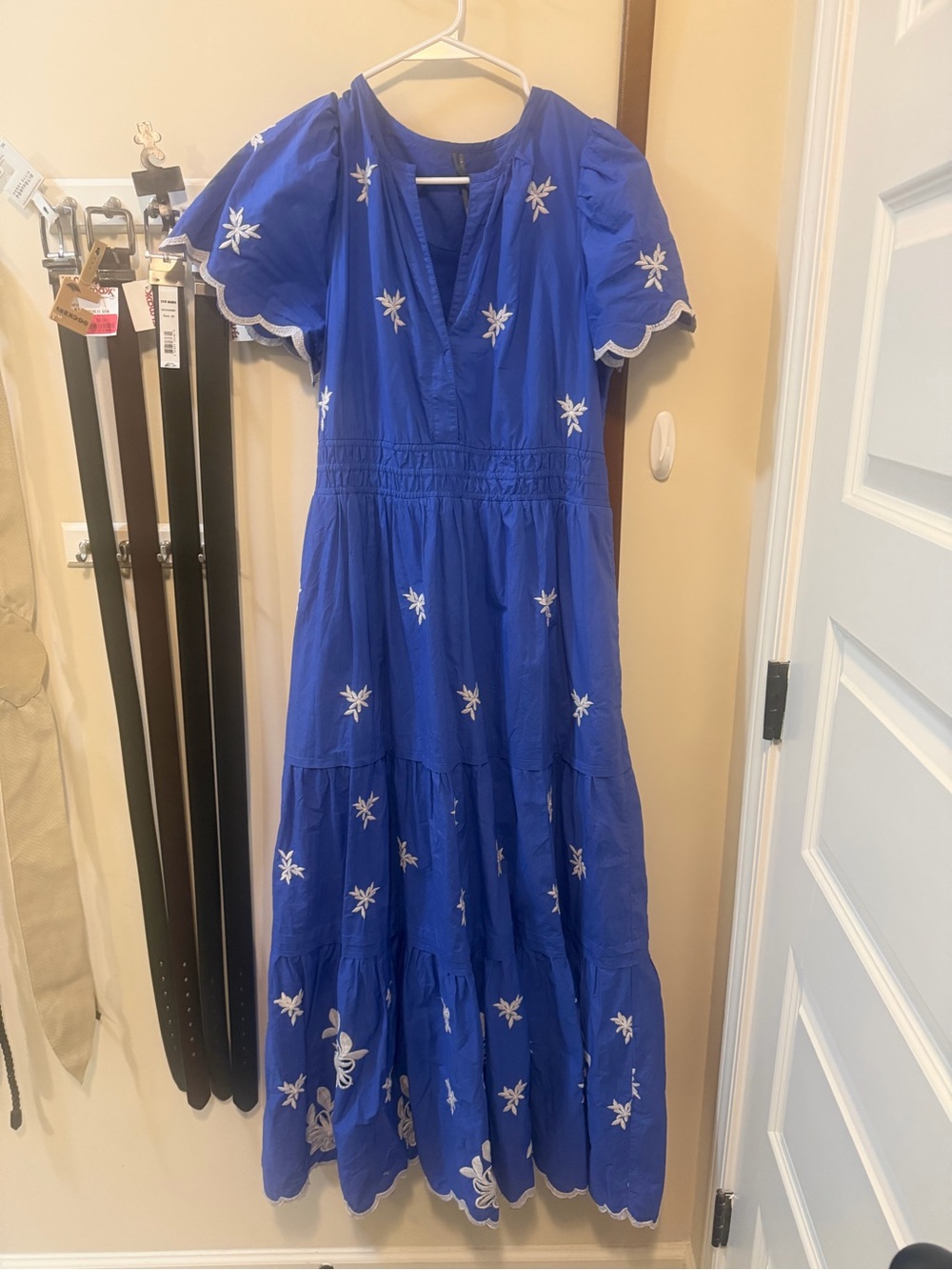 Anthropologie Somerset Maxi Dress Blue Eyelet Edition